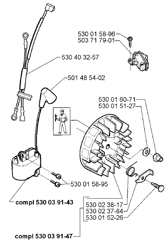 Схема ремонта бензопилы Husqvarna - 5 рисунок
